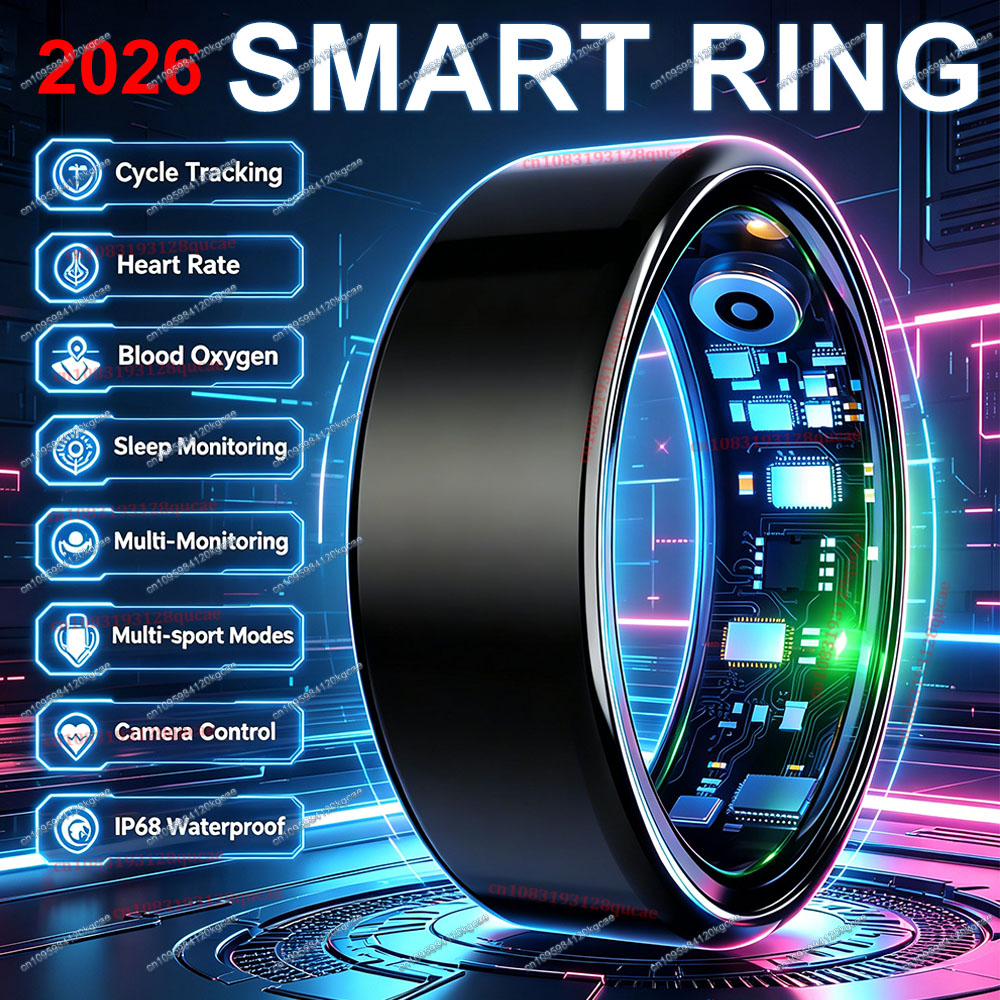Blood Pressure Monitor - Novo Anel Inteligente 2026: Monitoramento de