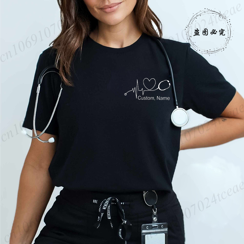 Stethoscope - Camiseta Personalizada para Enfermeiros com Estetoscópio