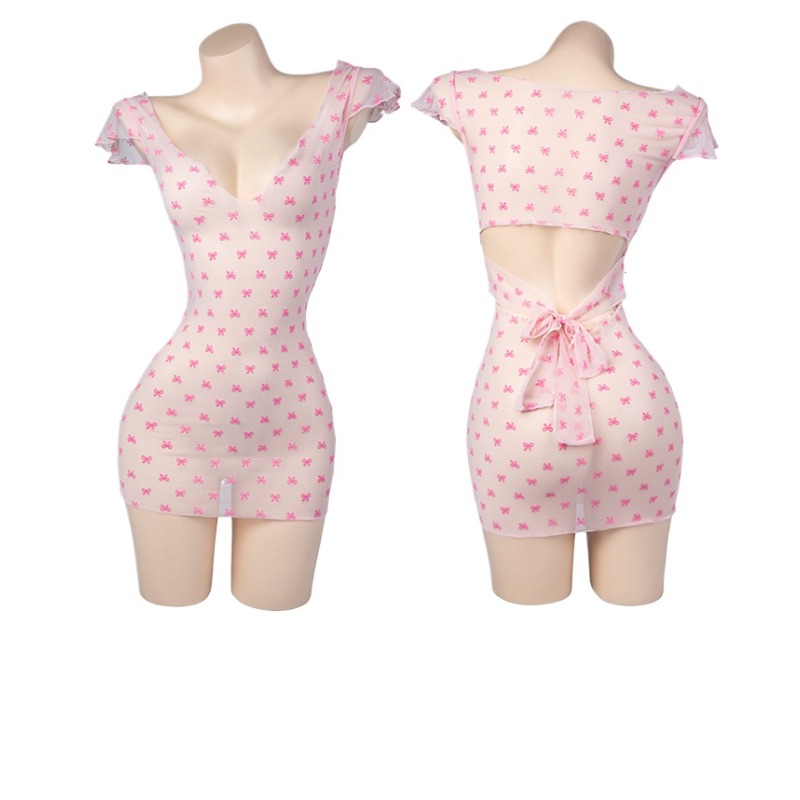 Bandage - Sexy profundo v rosa tule ver