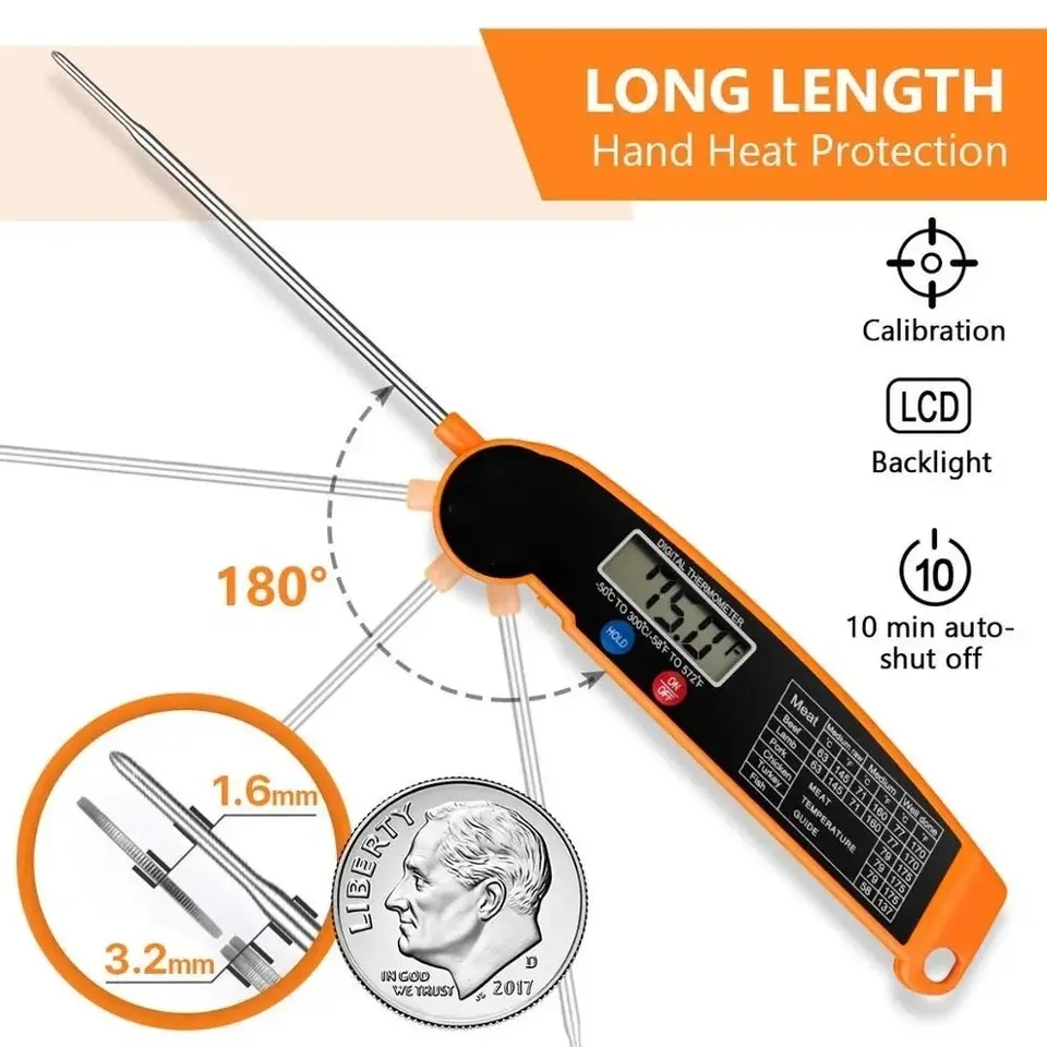 Thermometer Digital - Waterproof Digital Kitchen Food Meat Thermometer