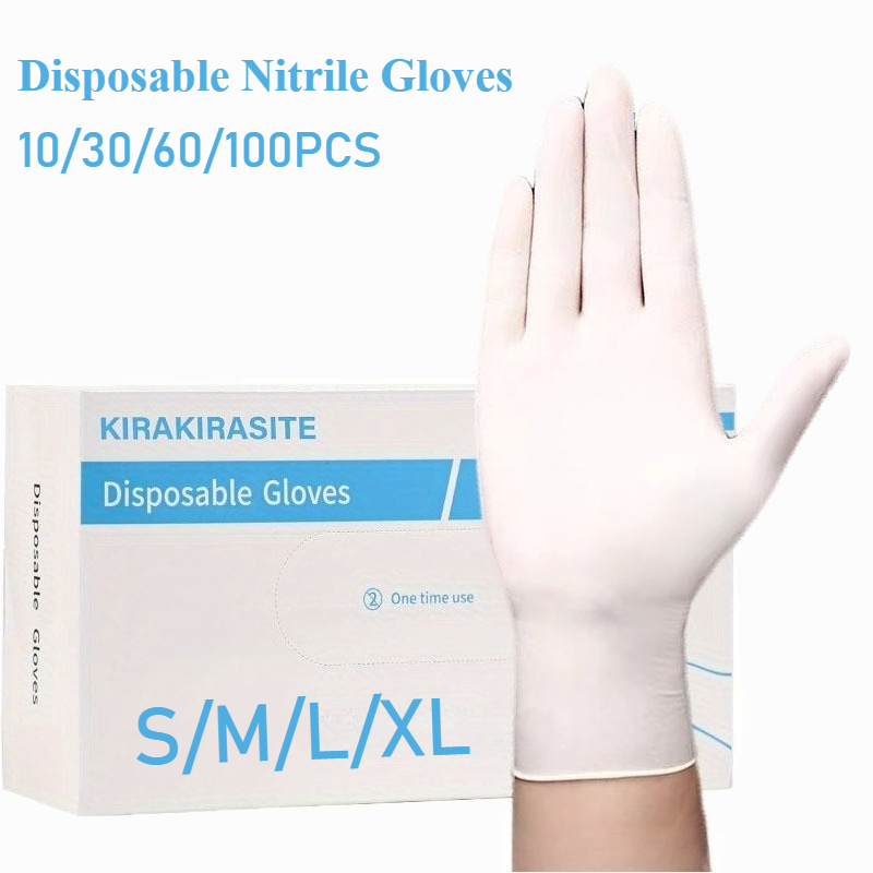 Medical Gloves - Luvas descartáveis de nitrilo branco, luvas