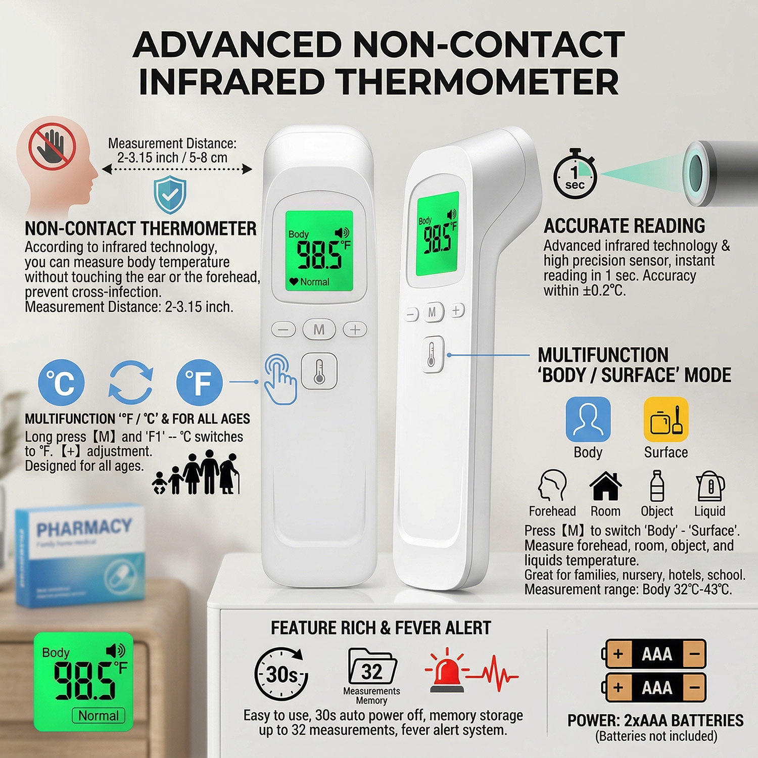 Termômetro Digital de Testa El - Pulse Oximeter avaliação e preço