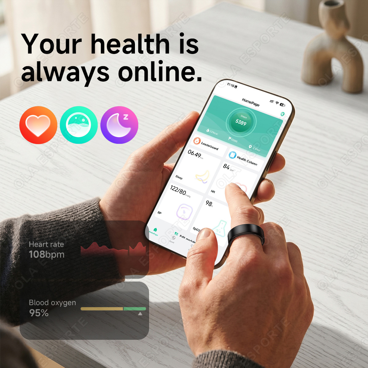 Anel Inteligente Monitor de Fr - Blood Pressure Monitor avaliação e preço